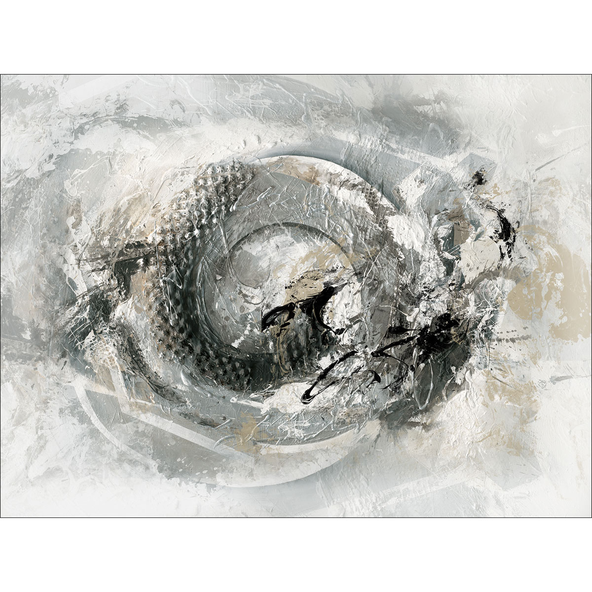 Canvas-Art, Grey and Silver III 90x120 cm