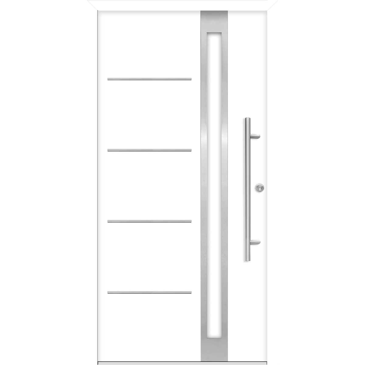 SplenDoor  Premium-Haustür Passivedoor Umea energiesparend weiss 110 x 210 cm rechts Bild 1