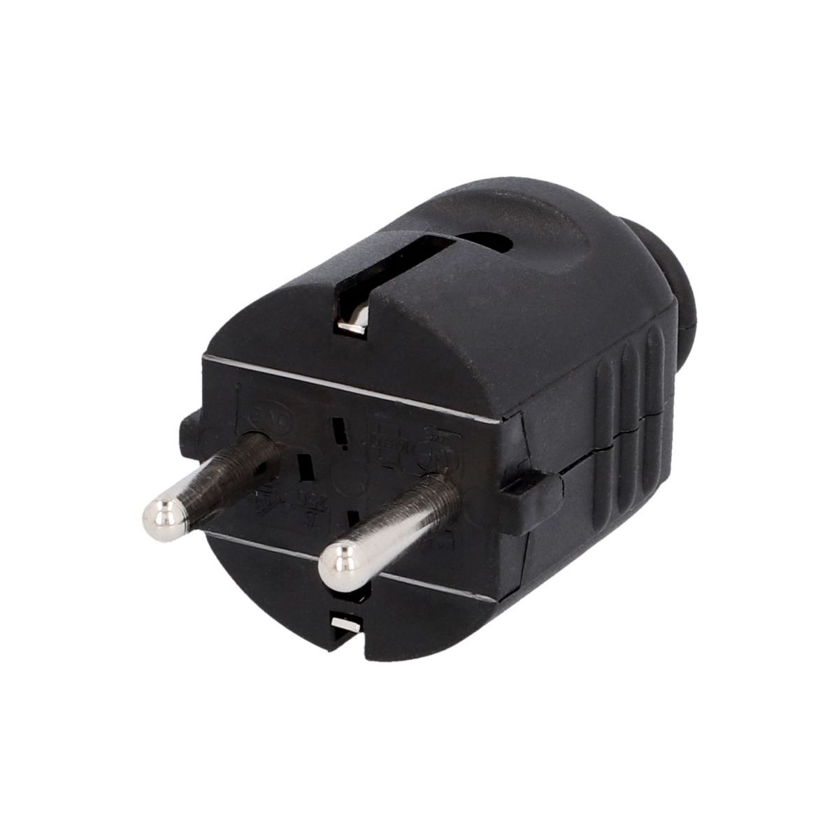 Unitec Schuko-Stecker, PVC, zentr. Einführ.