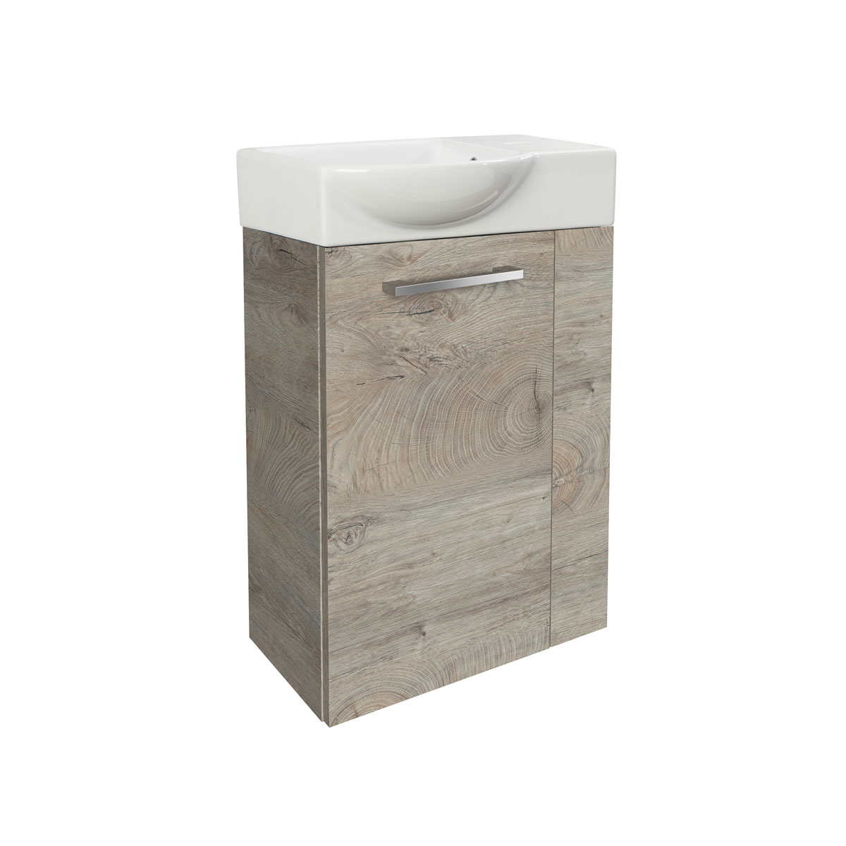 Fackelmann  Gäste-WC Waschtischunterschrank links SBC 440 x 600 x 243 mm NatureOak Bild 3