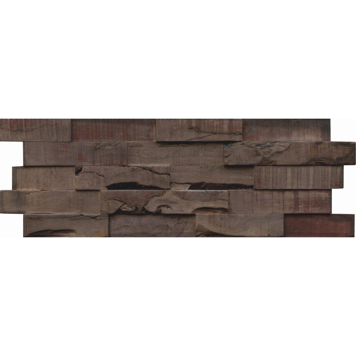Indo Wandverkleidung Slimwood Hevea Charred 9er-Set Bild 2