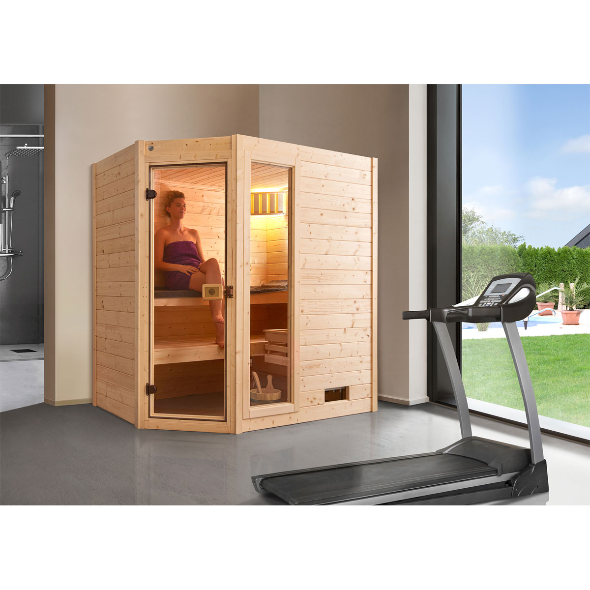 Weka Massivholzsauna „Valida Eck 1“, GTF Bild 2