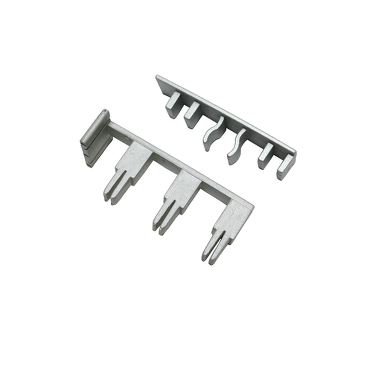 Gardinia Endstück mit Ausklinkung für 3-läufige Schienen silber