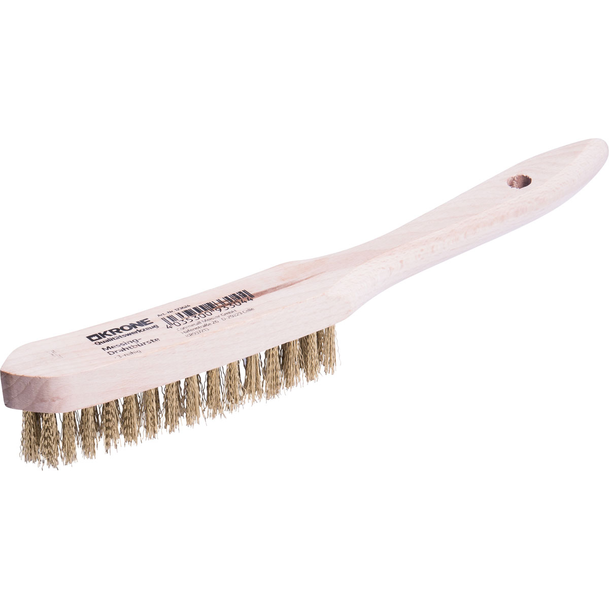 Krone  Messing-Drahtbürste 3 reihig