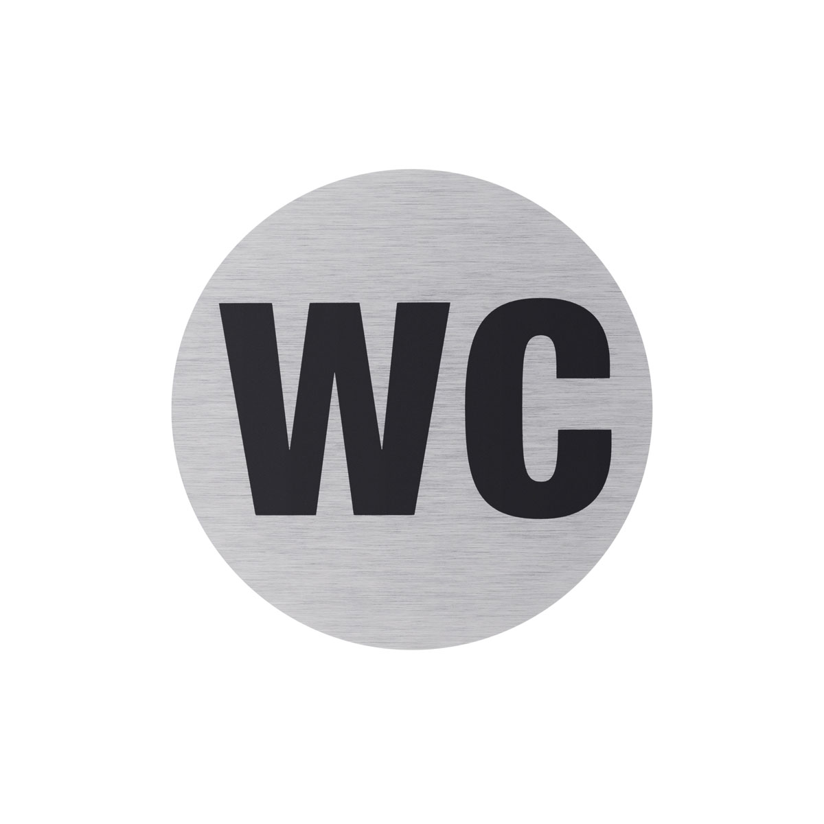 Metafranc Hinweisschild WC Aluminium grau