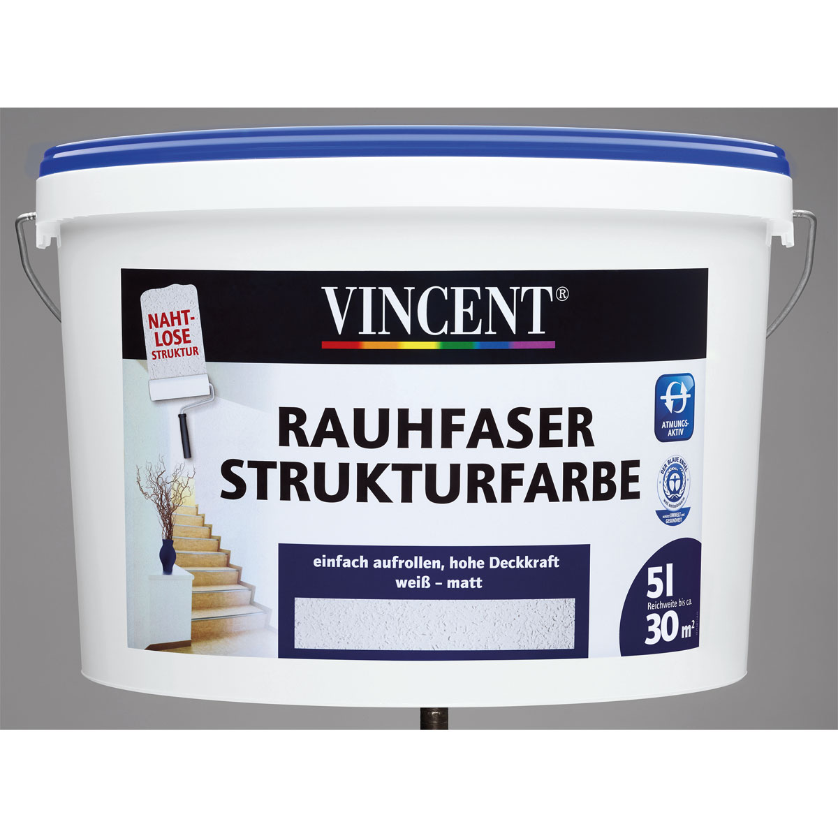 Vincent Rauhfaser Strukturfarbe tuchmatt 5 L Bild 1