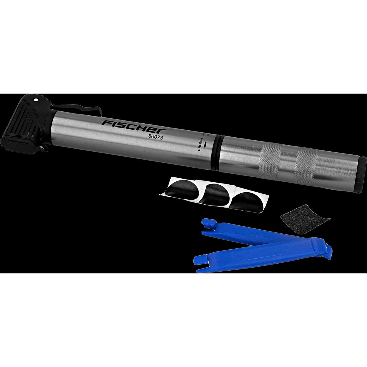 Fischer Bikes Mini-Pumpe mit Flickbox