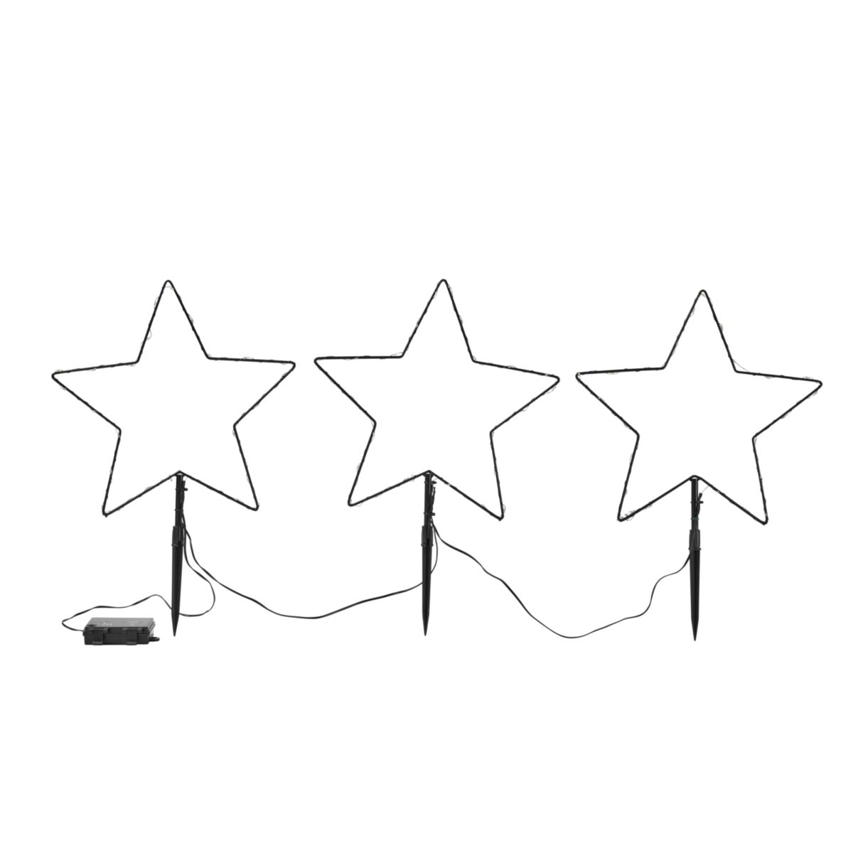 LED-Stern 75 LEDs 43 cm 3er-Set