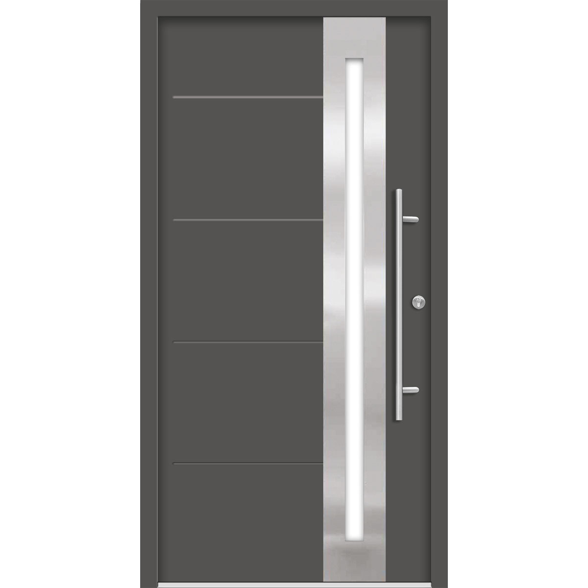 SplenDoor  Premium-Haustür Passivedoor Eksjo energiesparend anthrazit 100 x 210 cm rechts Bild 1
