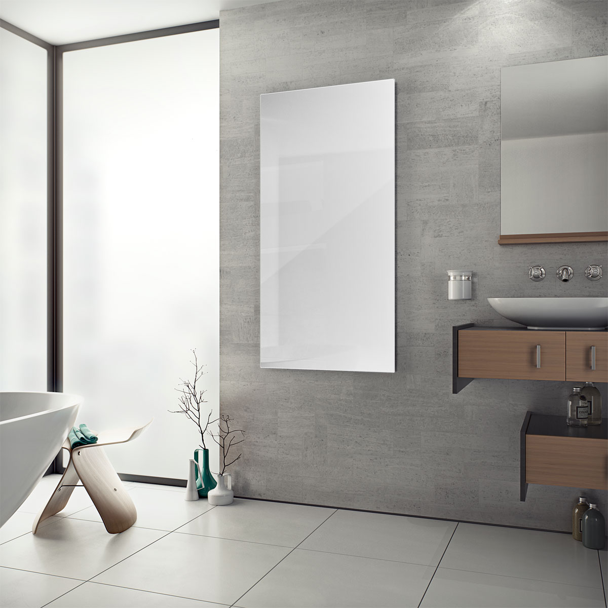 Ximax  Infrarotheizung Glaspaneel 600 x 900 mm 600 Watt Weiß Bild 2