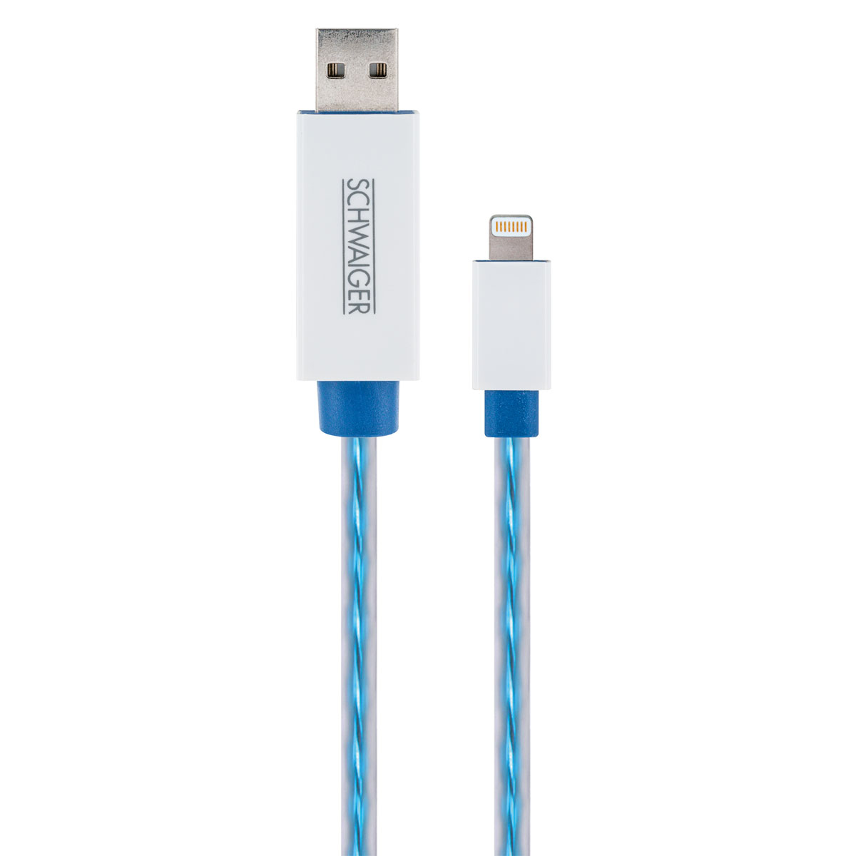 Schwaiger Sync- und Ladekabel Apple Lightning 0,8m weiß