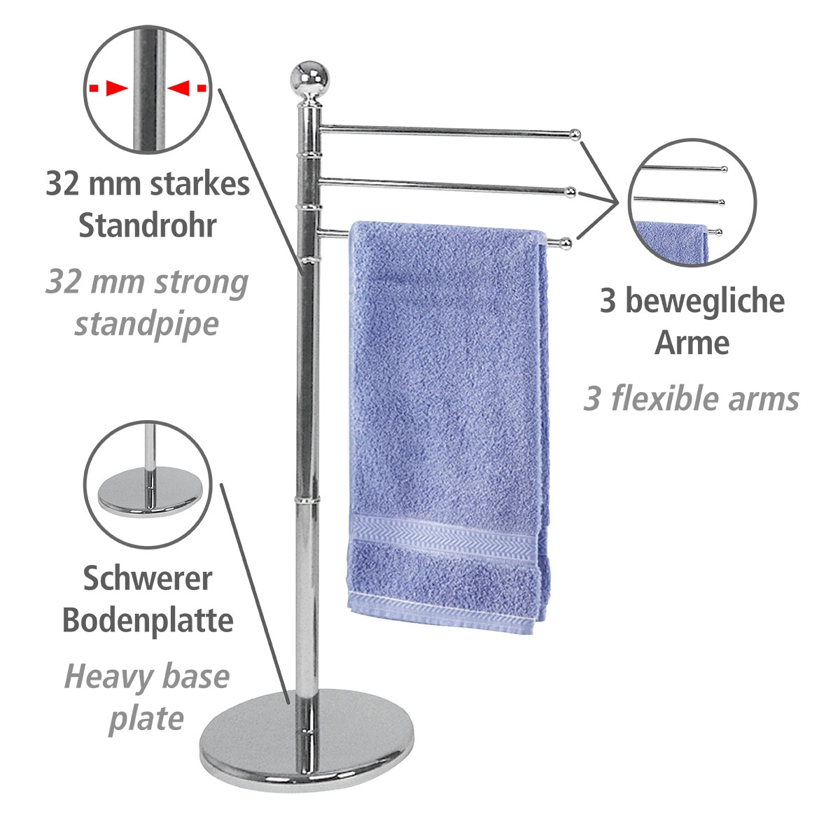 Wenko Exclusiv Handtuchständer chrom Bild 2