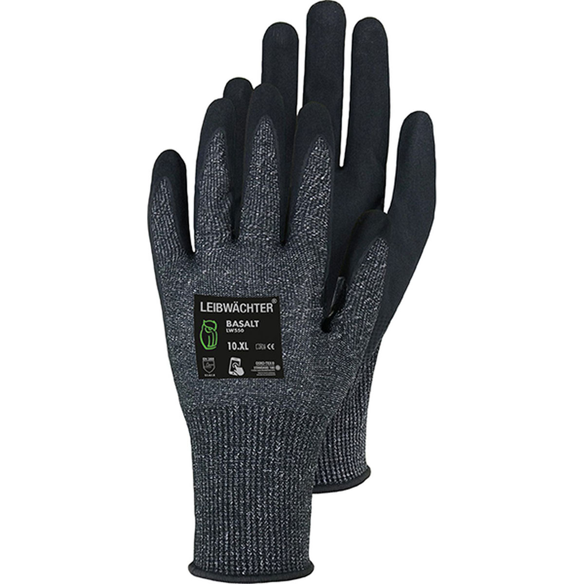 Triuso Arbeitshandschuh Leibwächter mit Touch-Funktion schwarz Größe 9