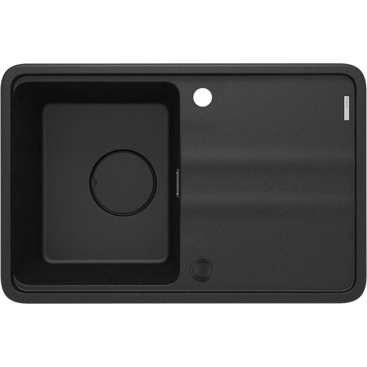 deante Granit-Einbauspüle Momi inkl. Schneidebrett 44 x 67 cm Graphit Metallic 
