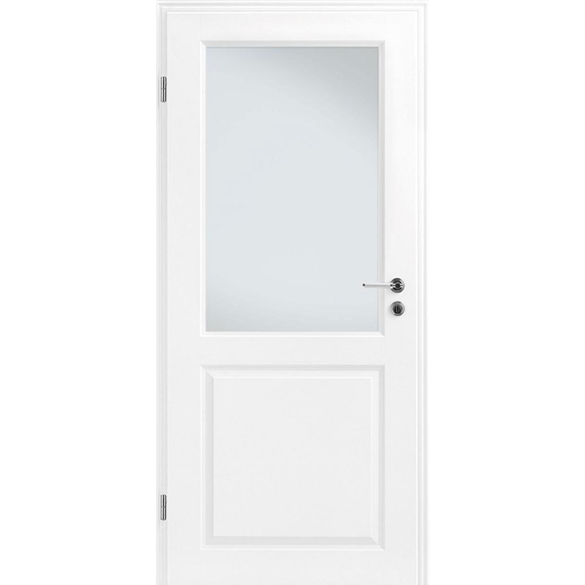 Zimmertür „Castell" Weißlack mit Lichtausschnitt 73,5x198,5 cm, DIN links