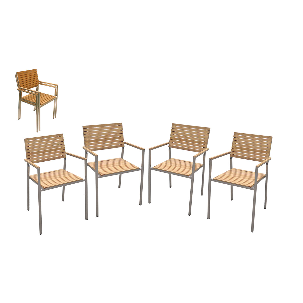 Stapelstuhl Denver 4er Set Bild 3