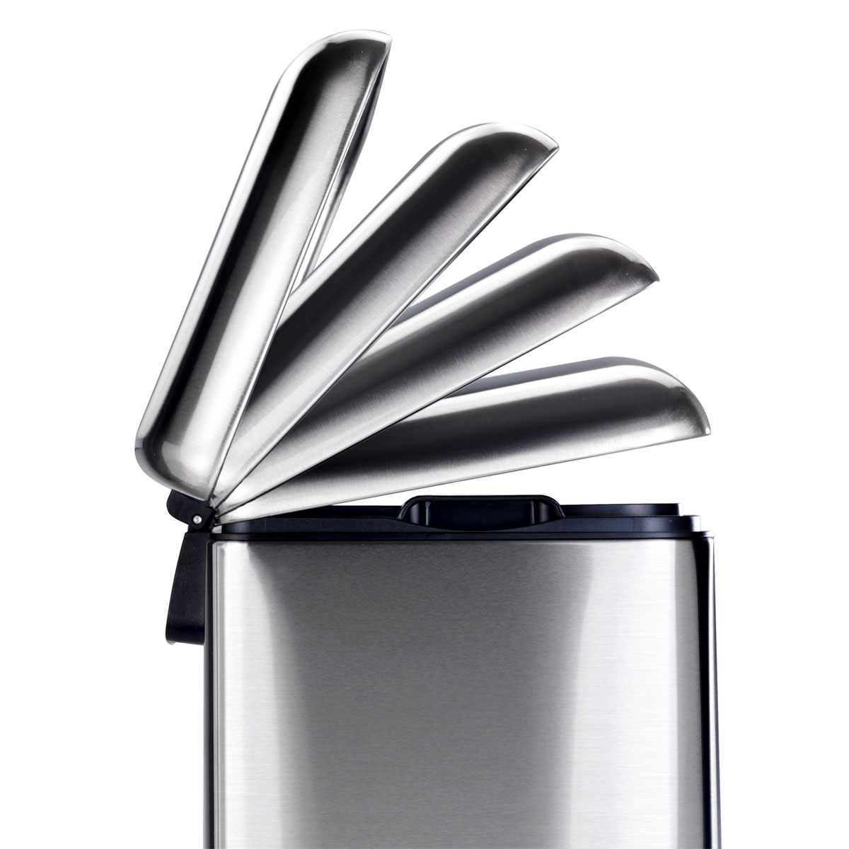 Wenko  Treteimer Studio Easy-Close Duo Edelstahl 2 x 12 L rostfrei Absenkautomatik Bild 7