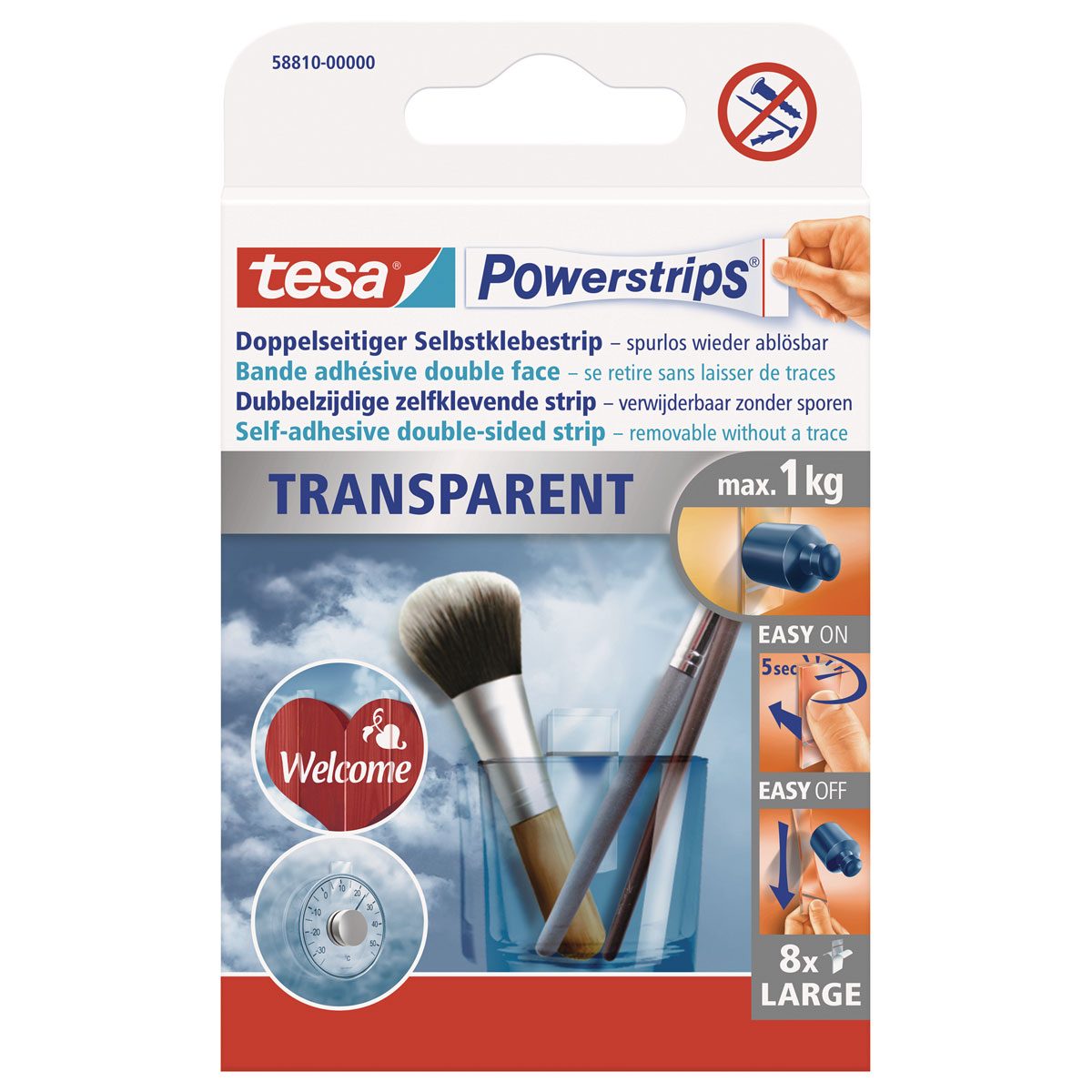 Tesa Powerstrips transparent Strips