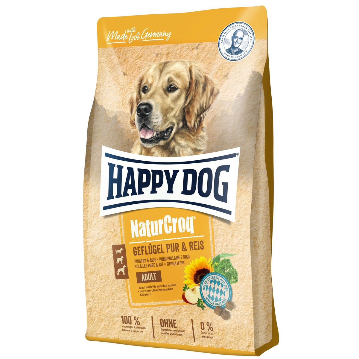Happy Dog NaturCroq Geflügel pur und Reis 1kg