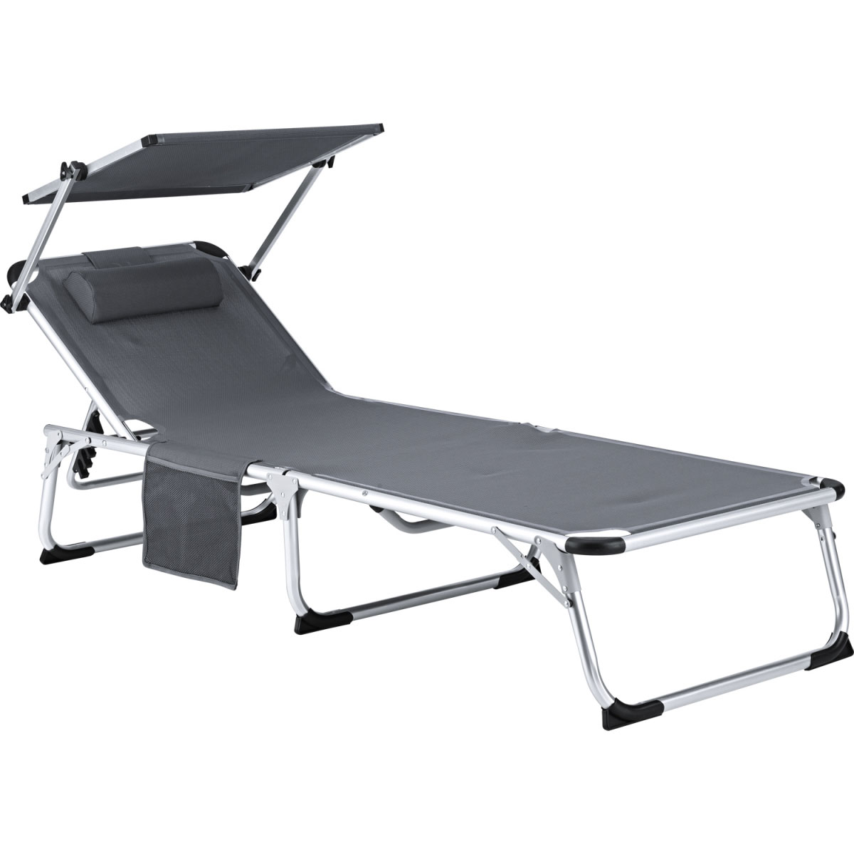 Haveson Dreibeinliege Klappliege XXL mit Sonnendach