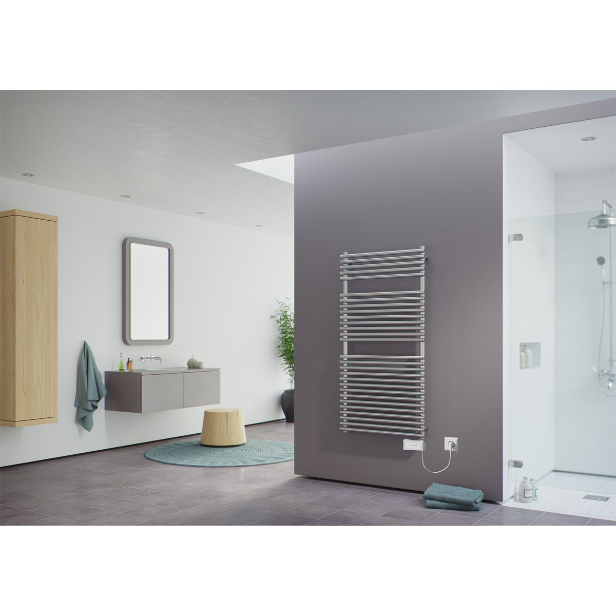 Ximax  Elektrischer Handtuchwärmer Tec-Edelstahl 1197 x 600 mm 600 Watt Typ 6 Edelstahl