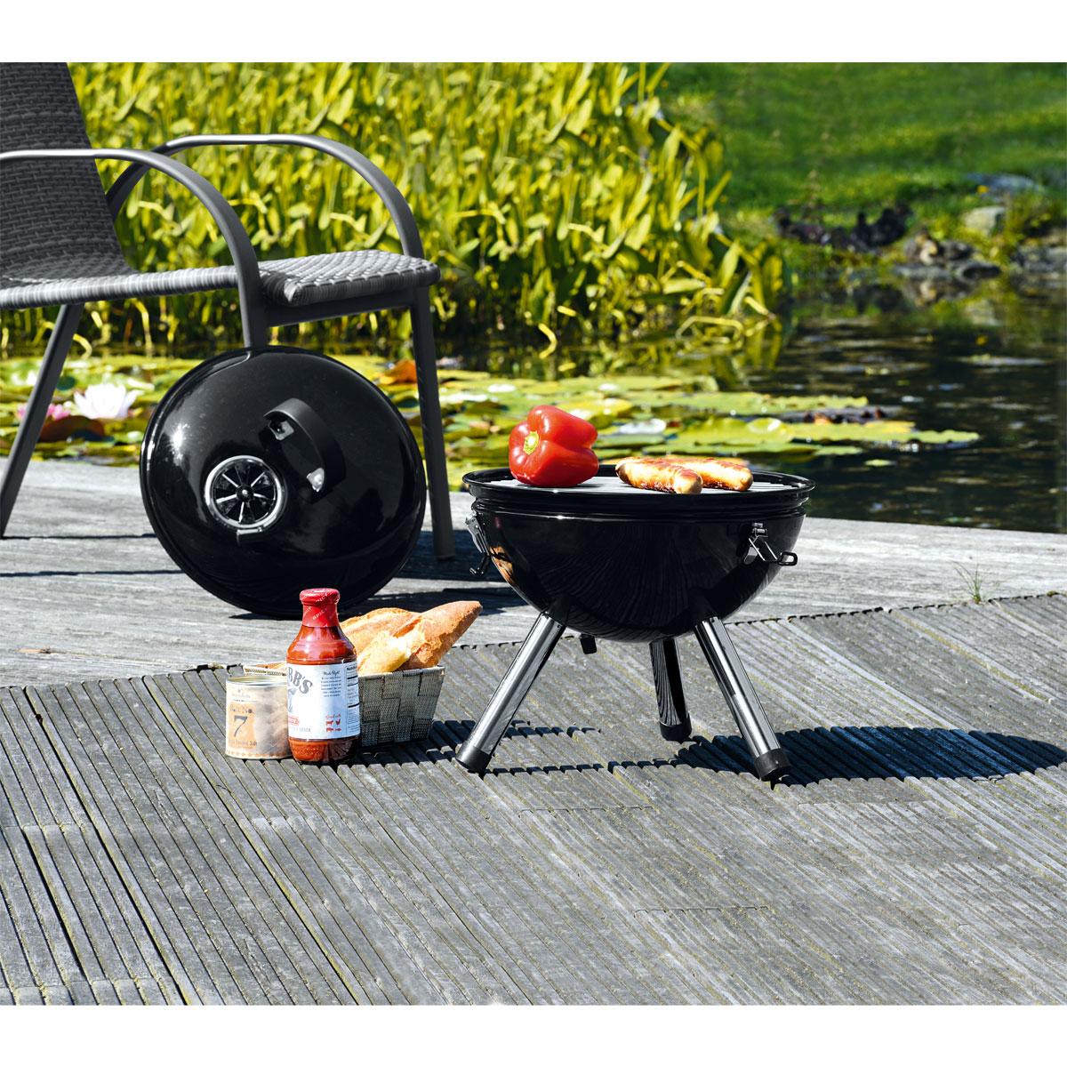 Rothmann Holzkohlegrill Kettle 37 Picknickgrill Bild 2