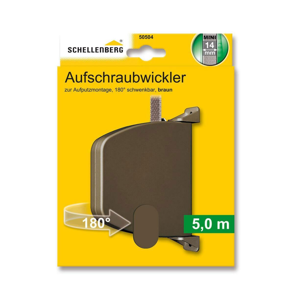 Schellenberg Aufschraubwickler Mini schwenkbar braun Bild 2