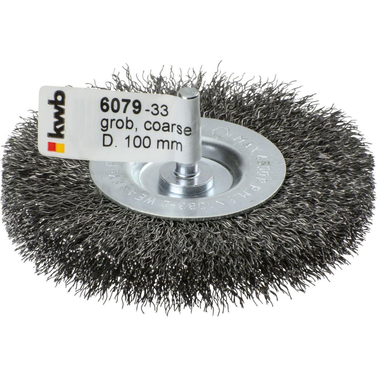 kwb  Scheibenbürsten für Einsatz mit Bohrmaschinen und Akkuschraubern HSS doppeldick grob Durchmesser 100 mm Bild 1
