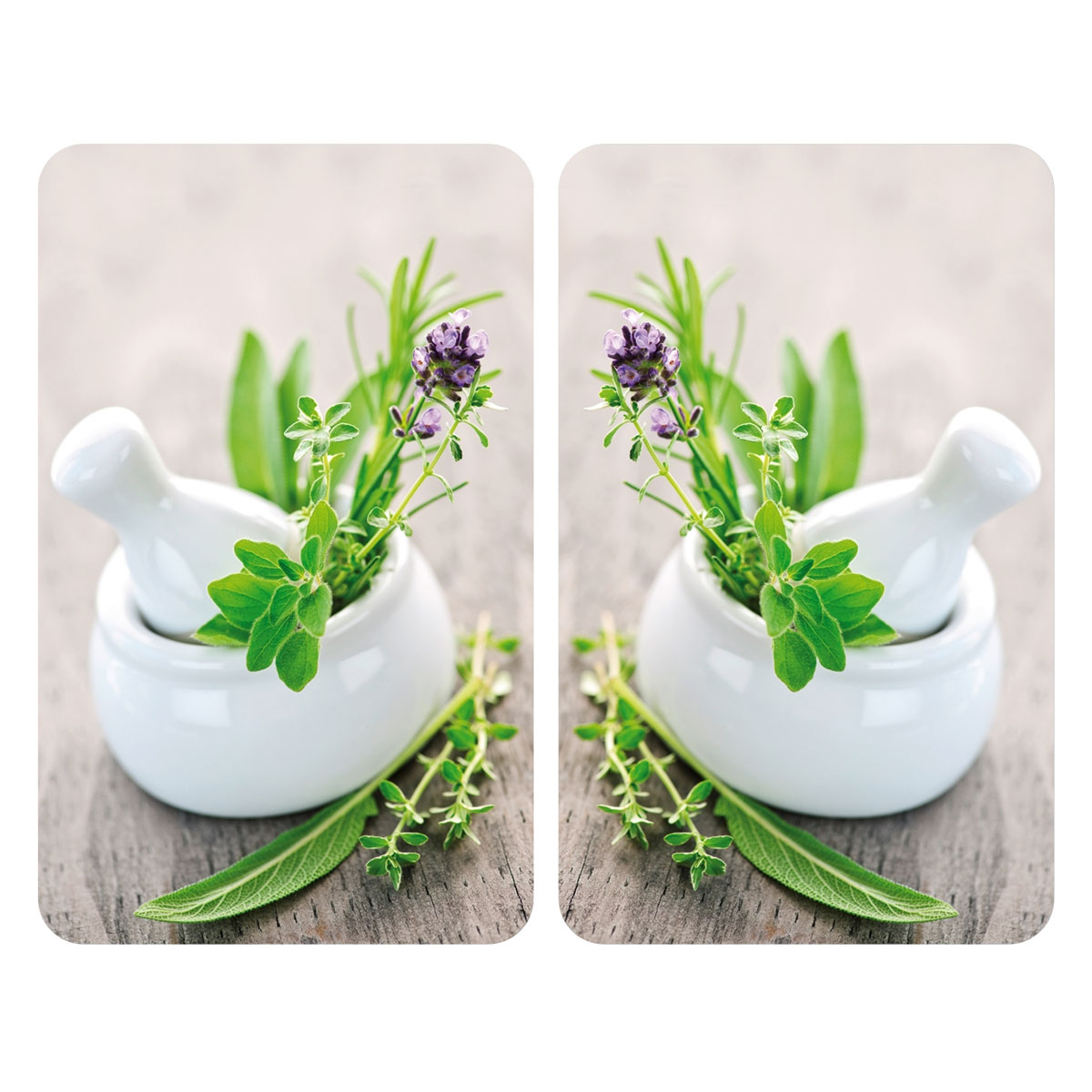 Wenko Herdabdeckplatte Kräutergarten 2er Set