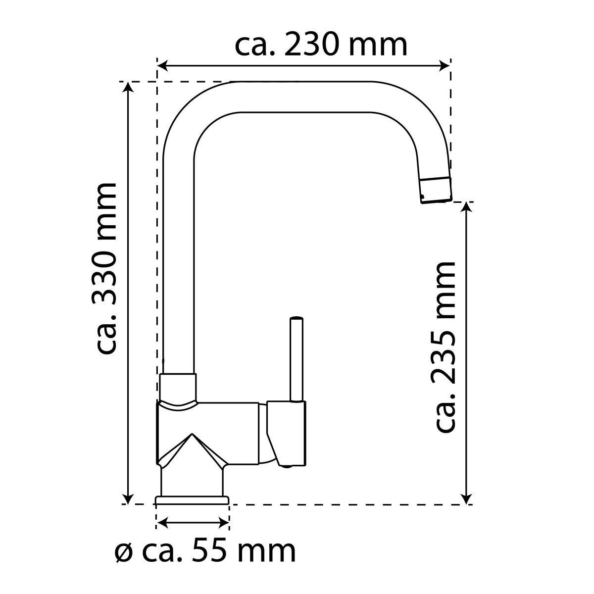 Schütte Niederdruck-Spültischarmatur Futura schwarz matt Bild 4