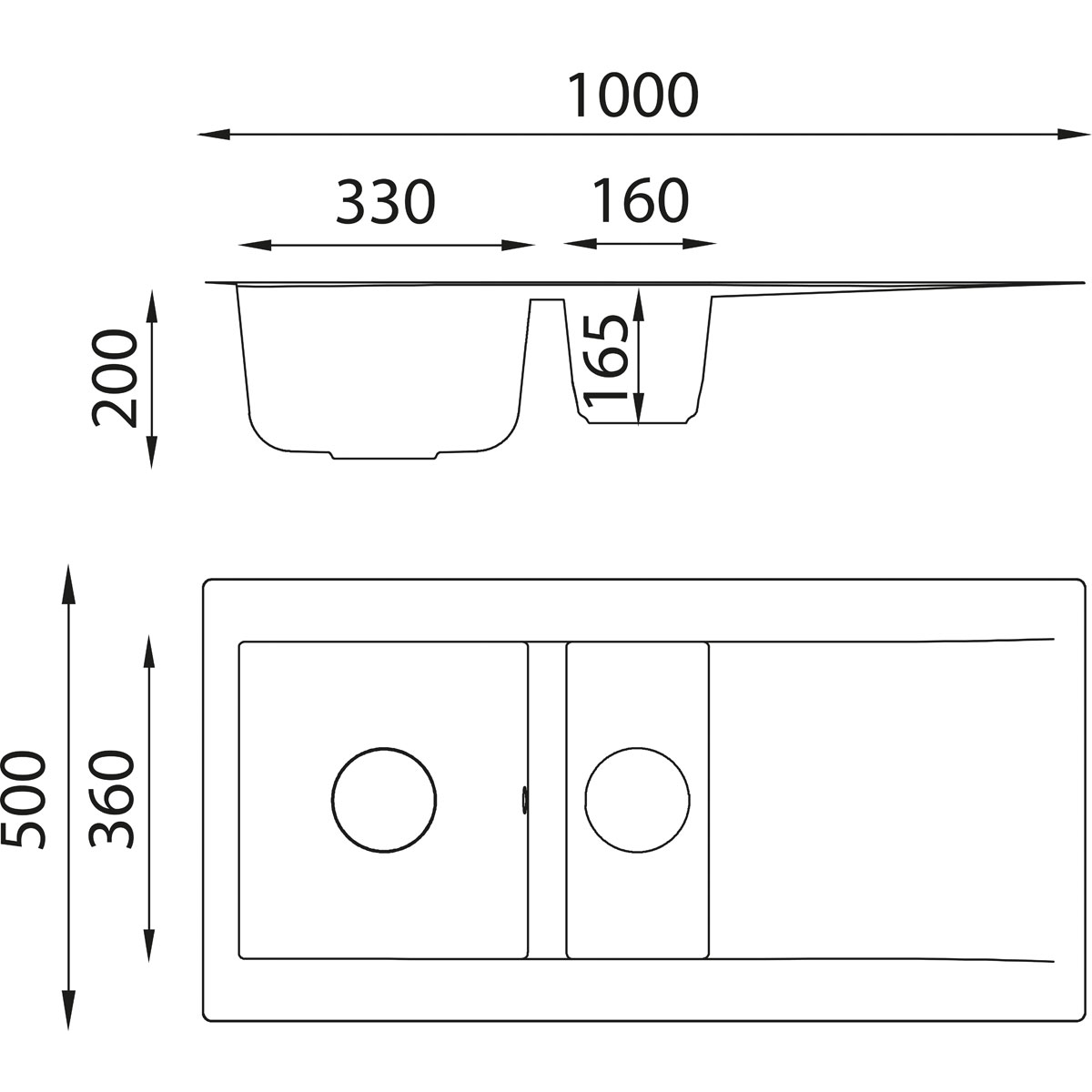 Respekta Einbauspüle Denver Mineralite Bild 10
