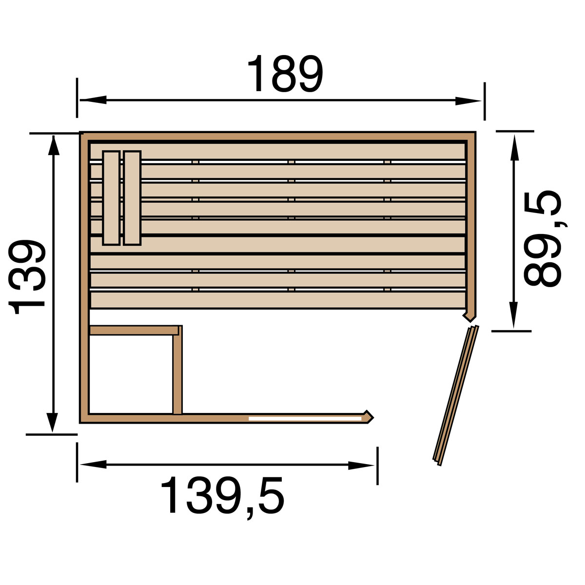 Weka Massivholzsauna „Valida Eck 1“, GTF Bild 3