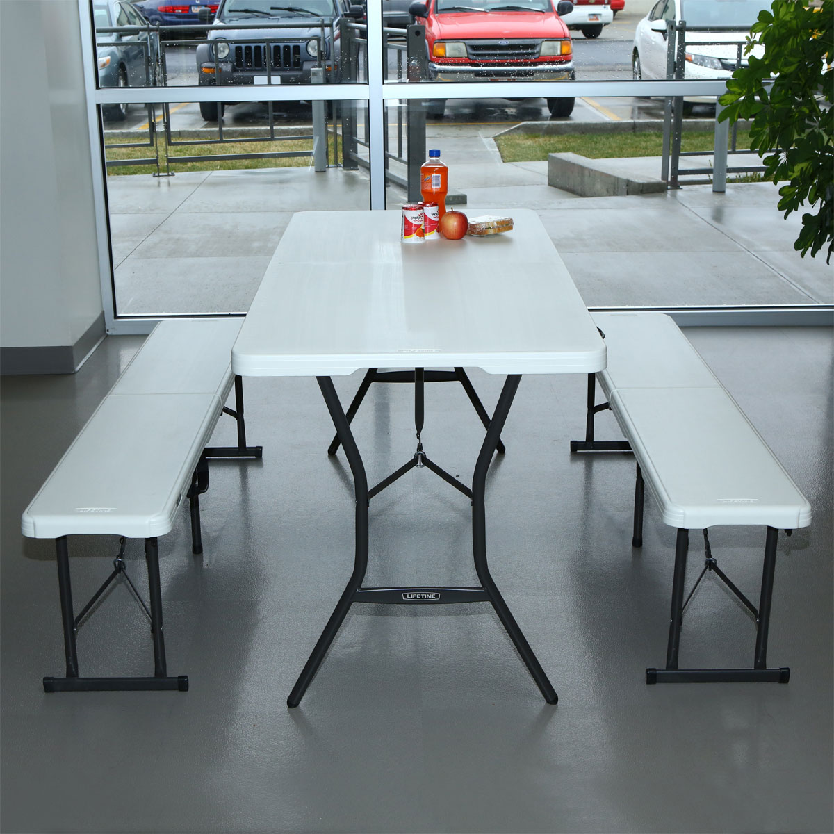 Lifetime Bierzeltgarnitur 3-teilig 182x76x74 cm Weiß Bild 8