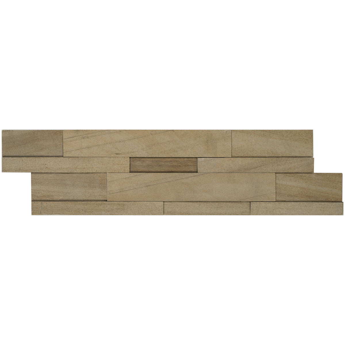 Wandverblender „Sandstein“, Teak, Wood, Z-Format, 60x15 cm
