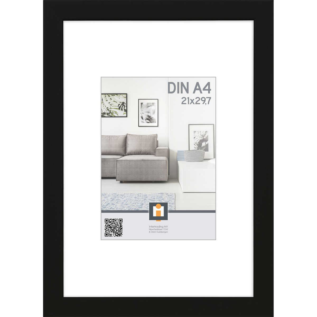 Bilderrahmen Livorno 21x30 cm schwarz