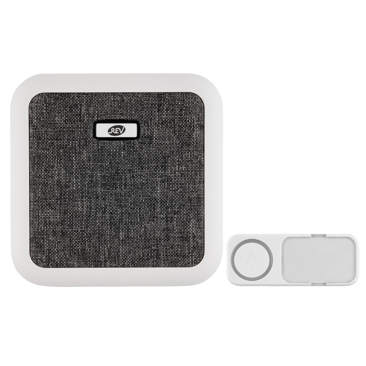 REV Ritter  Funk-Gong mit Taster & Stoffbez.Orchestra für Steckdose 58 Mel.150m weiß