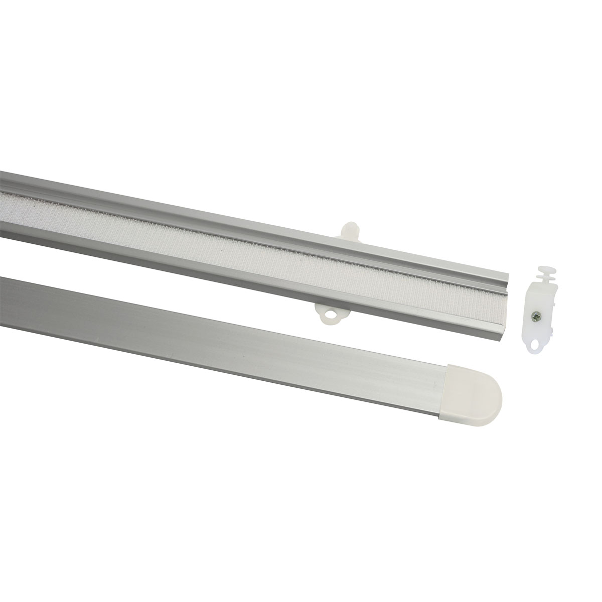 Gardinia Flächenvorhangschiene mit Klett 70 cm silber