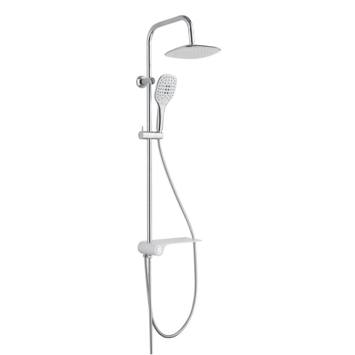 Überkopfbrause-Set Aquastar chrom-weiß