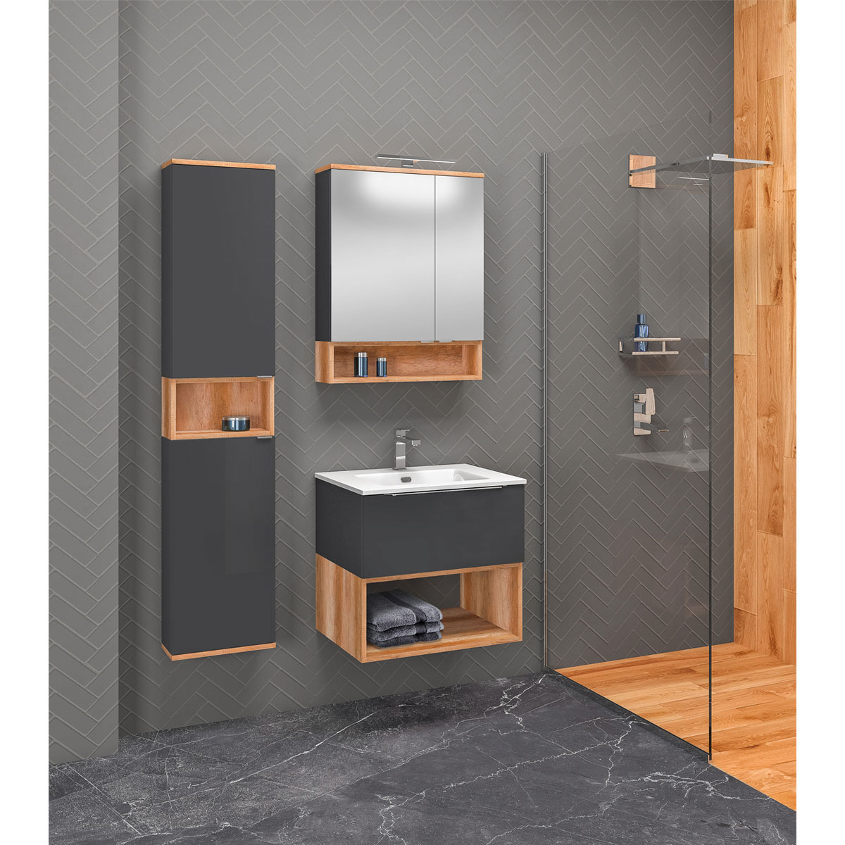 Hochschrank Nelle 35 x 142 x 35 cm