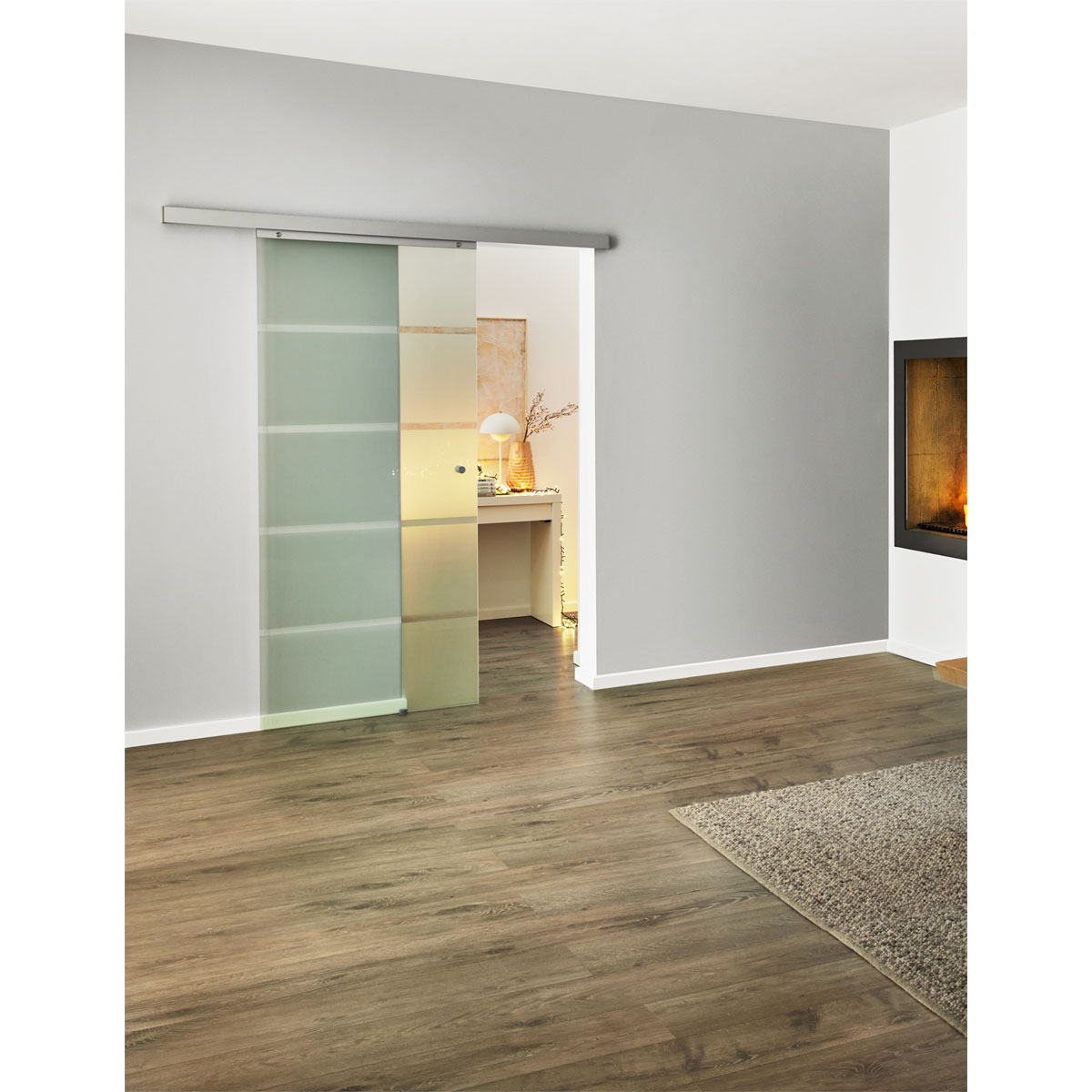 Durabil  Ganzglas-Schiebetür Alu Closed 88 x 203,5 cm Bild 4