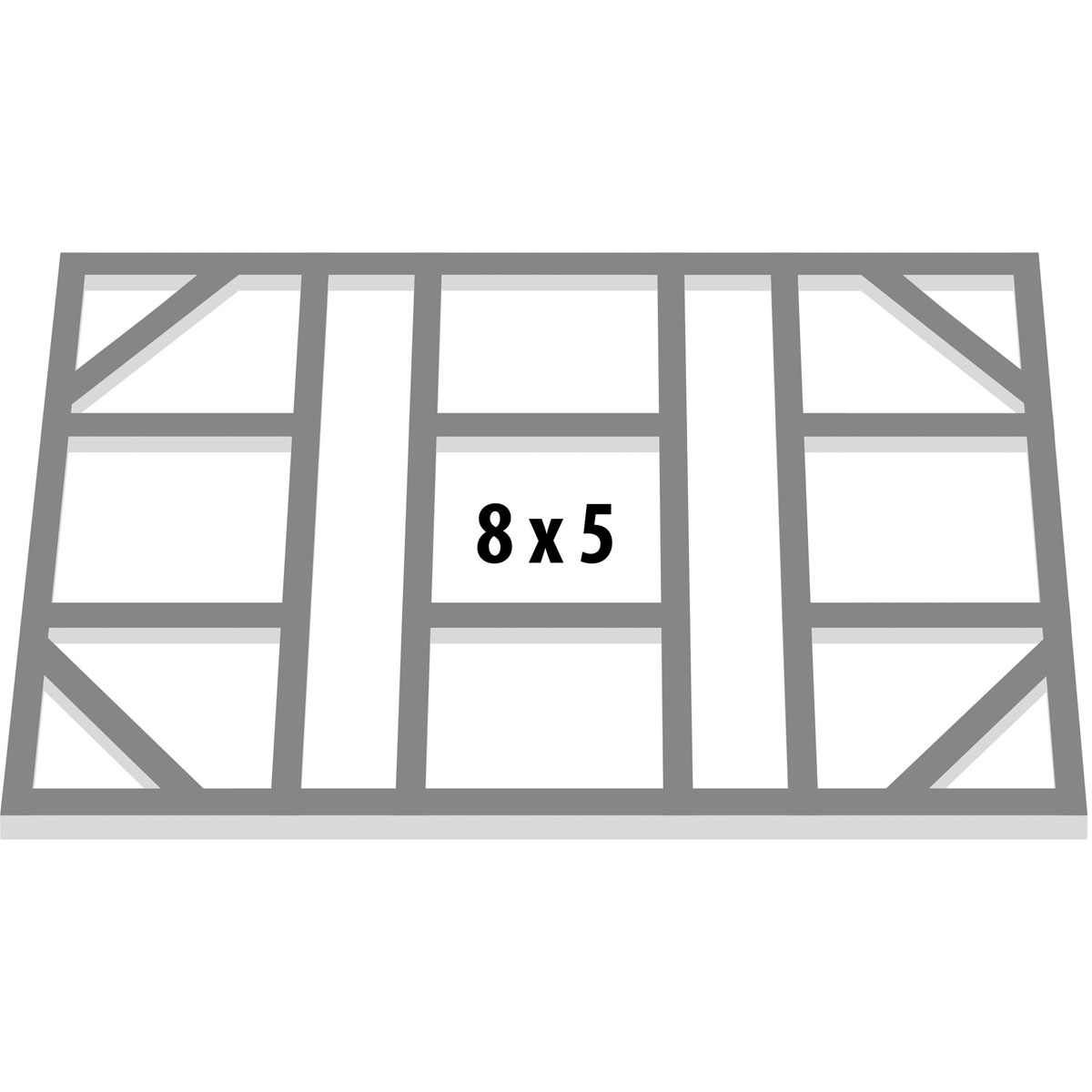 Globel Fundamentbodenrahmen für Silikon 8 x 5m