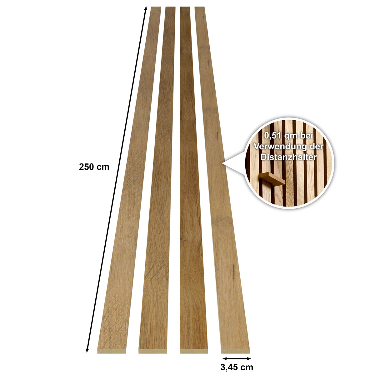 Specht Classic Stix, Eiche rustic, 250x3,45 cm Bild 2