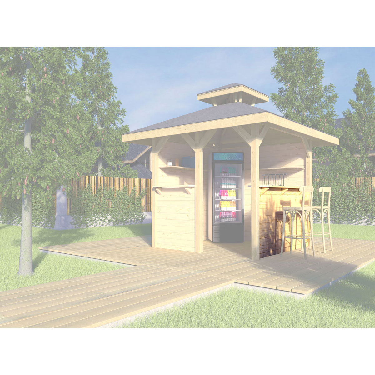 Weka Bausatz Tresenwand für „Gartenoase“, natur