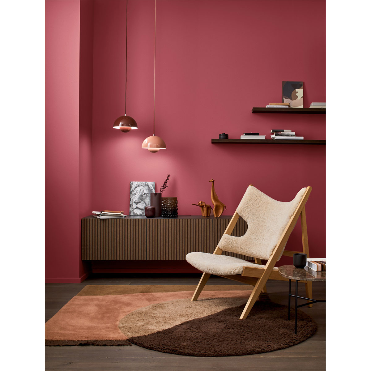 Alpina Innenfarbe pure farben 2,5 L Beerenrot matt Bild 2