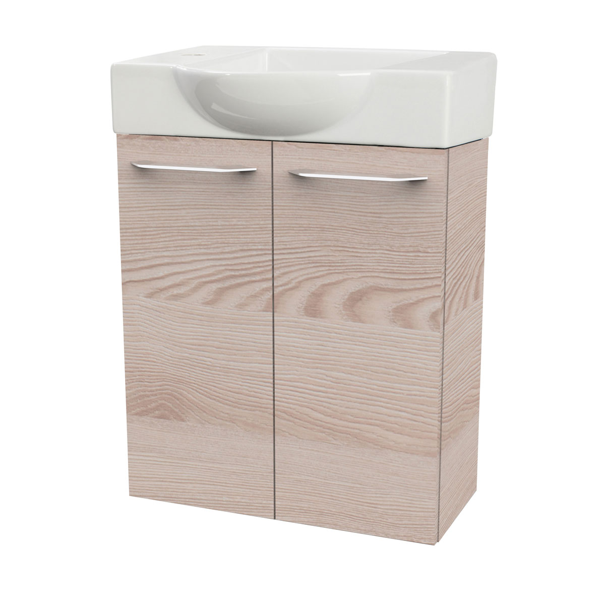 Fackelmann  Gäste-WC Waschtischunterschrank SBC 520 x 600 x 243 mm Alaska-Esche Bild 2