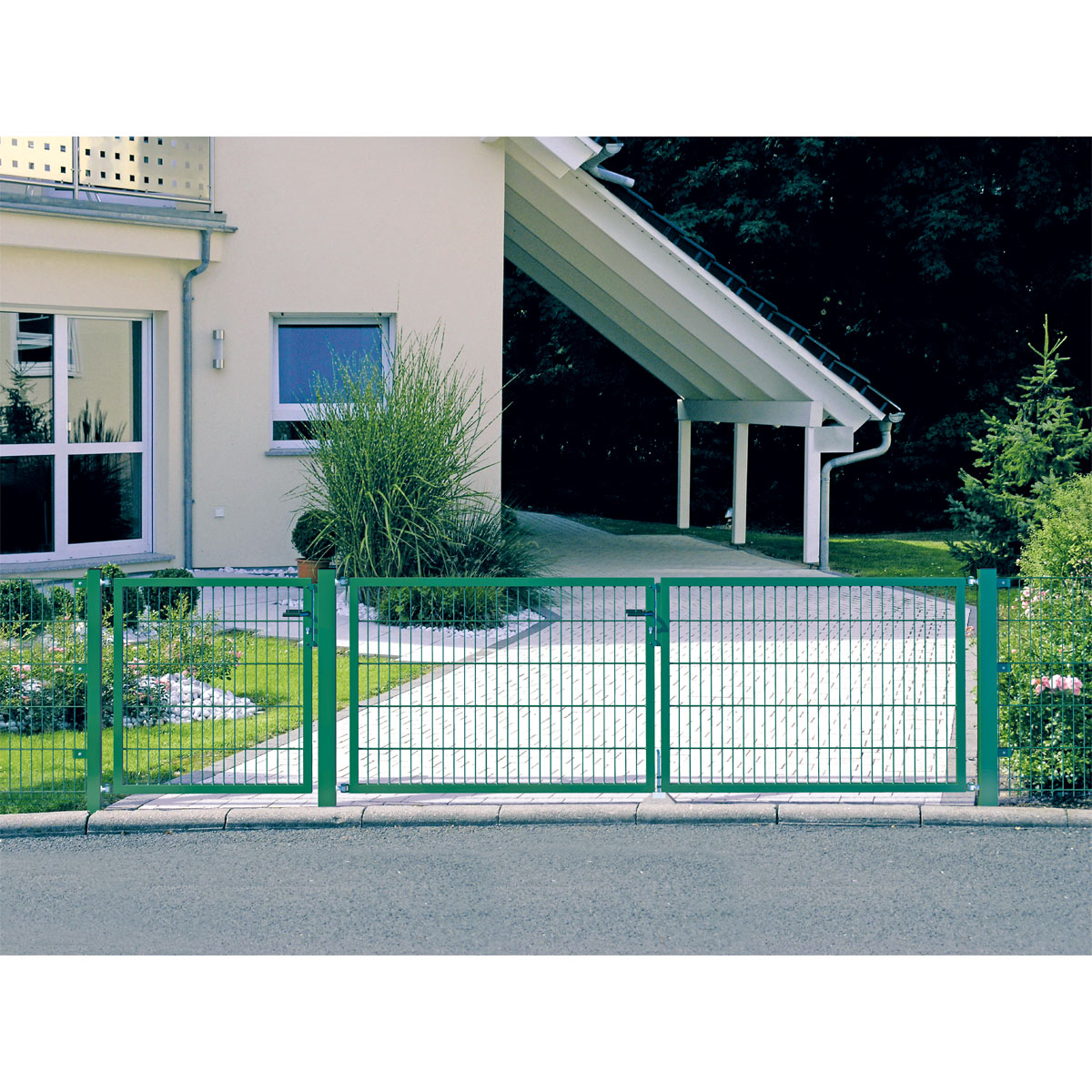 Doppelstabmatte 6/5/6 verzinkt grün 2000 x 1200
