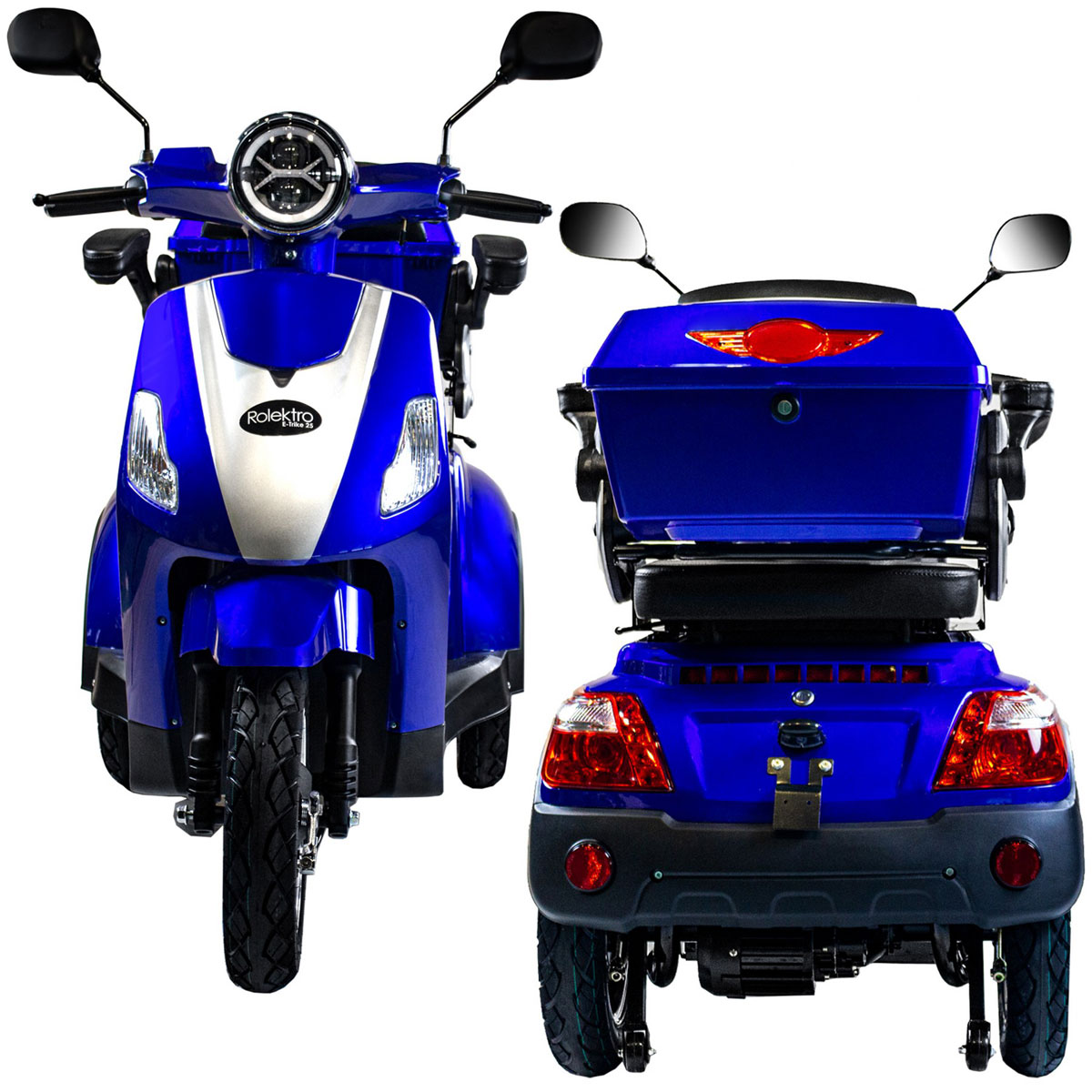 Rolektro E-Dreiradroller„25 V.3“ 1000 W, blau Bild 2