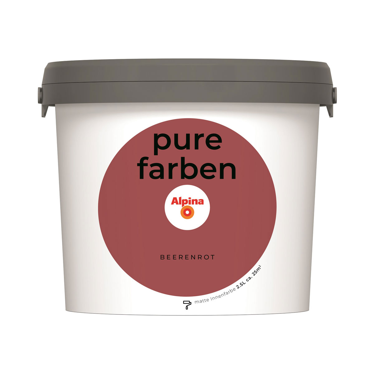Alpina Innenfarbe pure farben 2,5 L Beerenrot matt