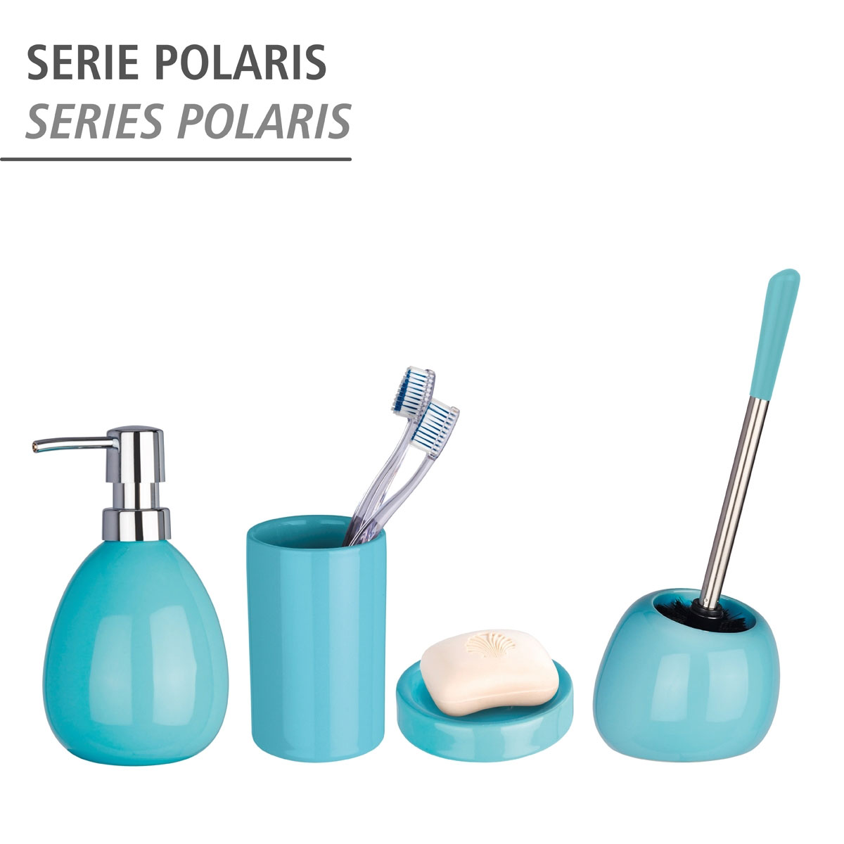 aus Wenko Keramik Blue 514501 hochwertiger | Polaris Pastel WC-Garnitur