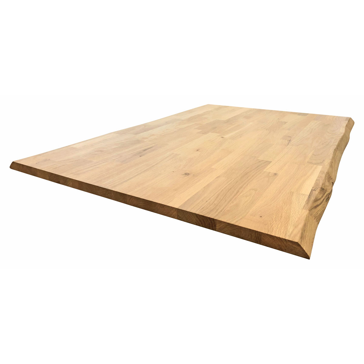 Tischpl Eiche 2 Laengsk Baumkante roh gezinkt 1600 x 800 x 26 mm Bild 1